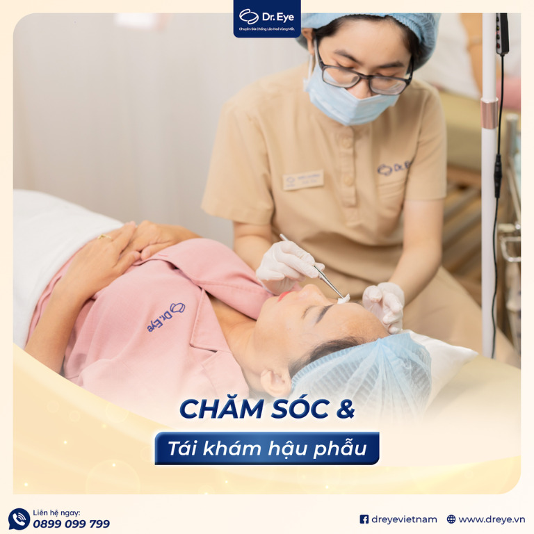 Chăm sóc sau phẫu thuật bọng mắt
