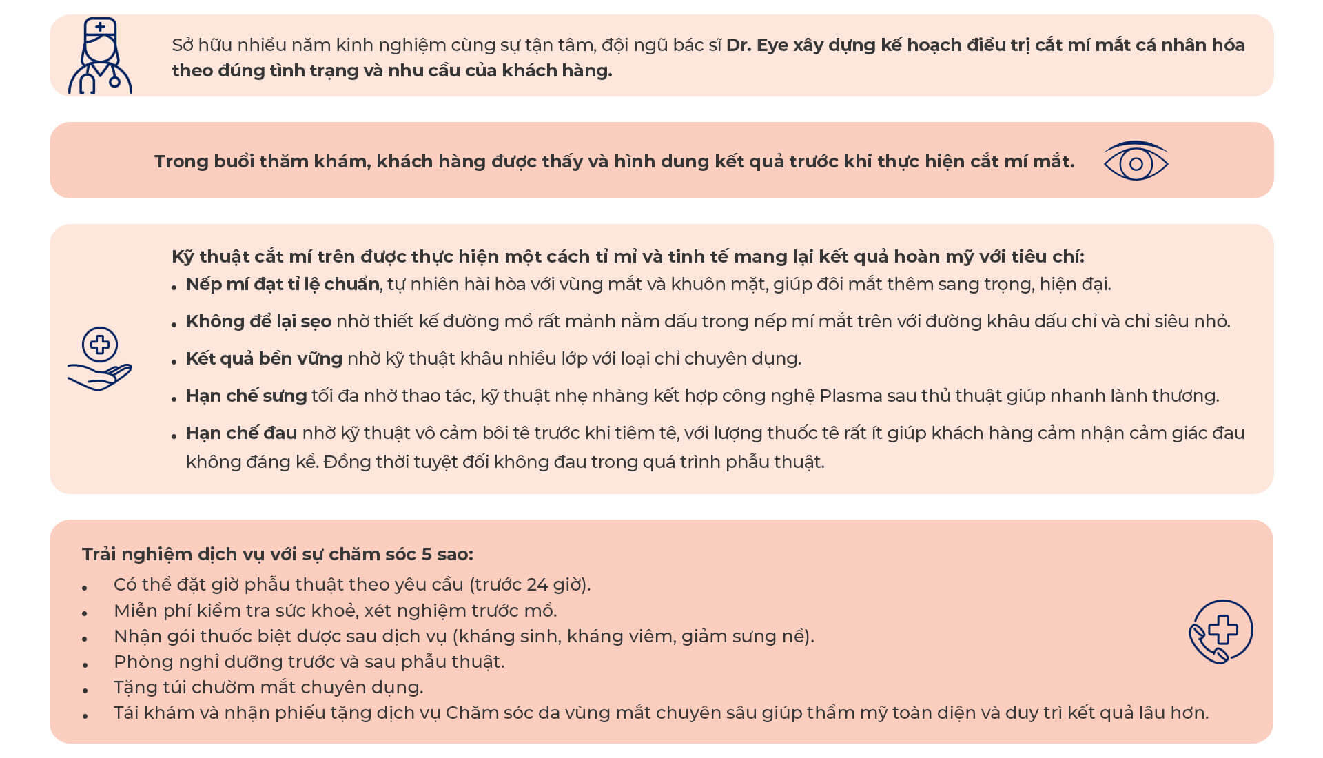 Những ưu điểm nổi bật khi cắt mí trên tại Dr. Eye