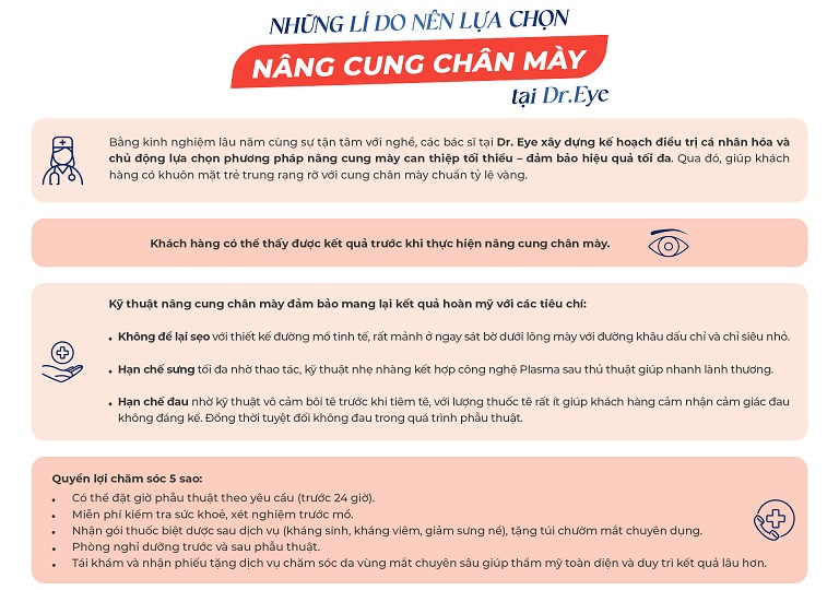 Nâng cung chân mày cắt chỉ