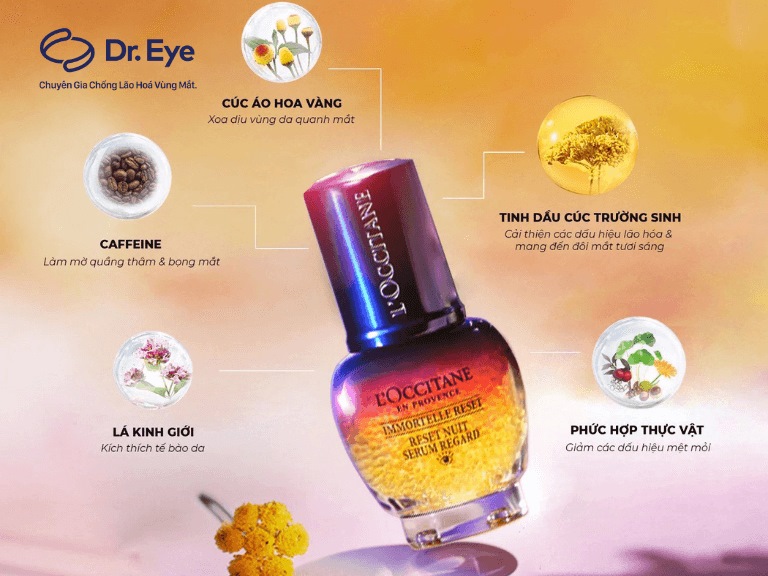 Serum trị thâm mắt L'Occitane Immortelle Reset 