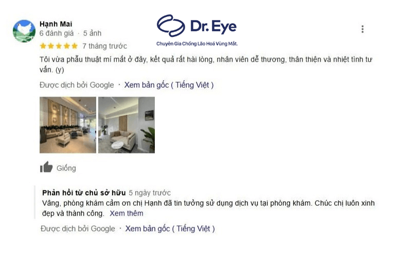Phẫu thuật mí mắt tại Dr.Eye