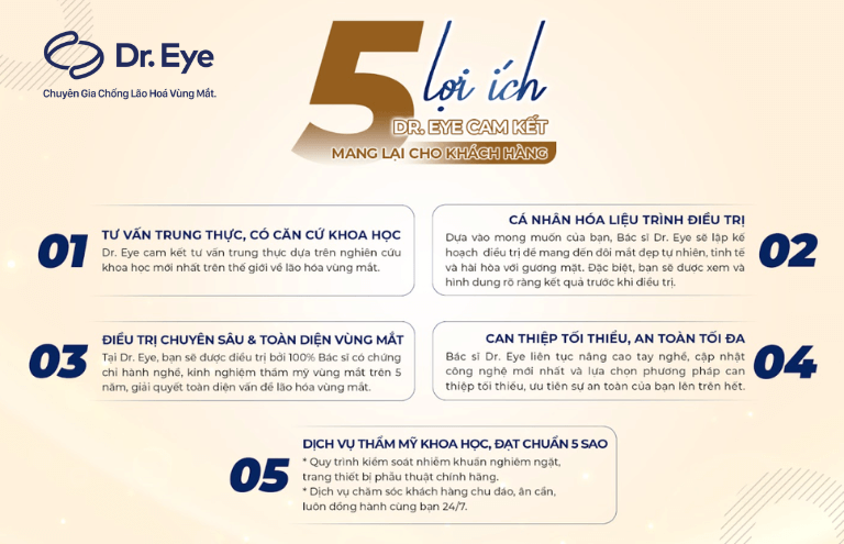 Lợi ích khi nâng cung chân mày tại Dr. Eye